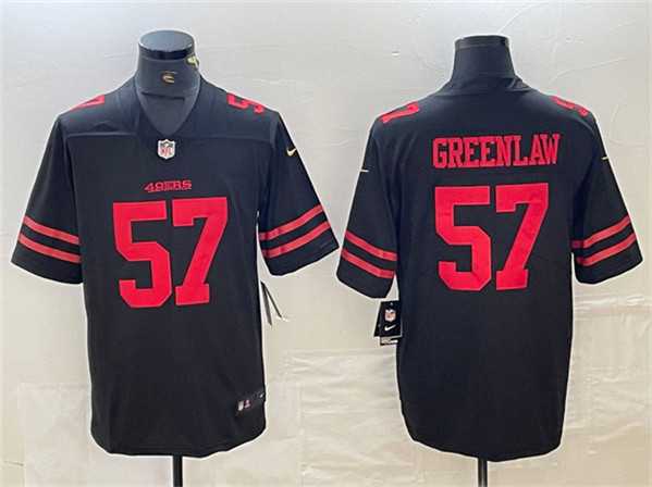 Men%27s San Francisco 49ers #57 Dre Greenlaw Black Vapor Untouchable Limited Stitched Jersey